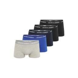 JACK & JONES Boxeri bleumarin / albastru regal / gri deschis / negru / alb
