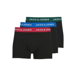 JACK & JONES Boxeri 'JACJOE' albastru / verde închis / roz zmeură / negru