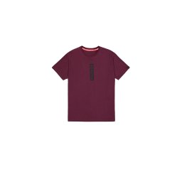 ALPHA INDUSTRIES Tricou 'Alpha Puff' roșu cireș / negru