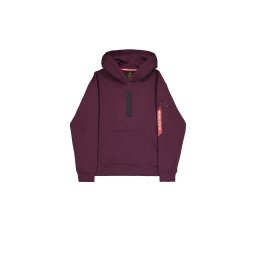 ALPHA INDUSTRIES Pulover 'Alpha Puff' roşu închis / negru