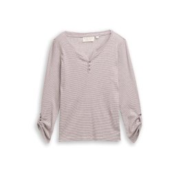 TOM TAILOR Tricou roșu deschis / alb
