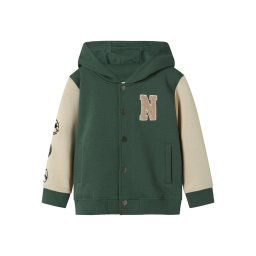 NAME IT Hanorac 'NMMNYREE' ecru / verde pin / negru