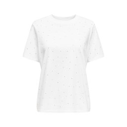 ONLY Tricou 'ONLMONJA' argintiu / alb