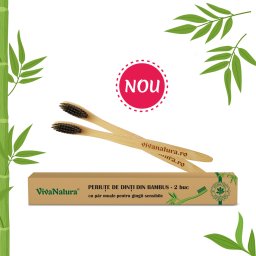 Periute de dinti din bambus set 2buc Viva Natura