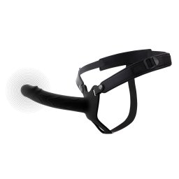 Hidden Desire Inferno Vibrating Silicone Hollow Penis Strap-On with Remote 18cm Black