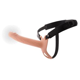 Hidden Desire Inferno Vibrating Silicone Hollow Penis Strap-On with Remote 20cm Skin
