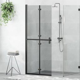 Perete de dus Walk-in Negru si transparent închis 80 x 190 cm GartenMobel Dekor