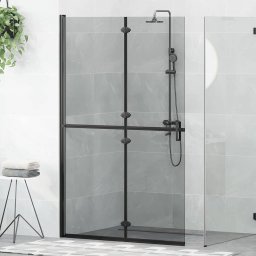 Perete de dus Walk-in Negru si transparent închis 120 x 190 cm GartenMobel Dekor