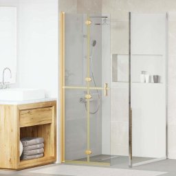 Perete de dus Walk-in Altele auriu si transparent 70 x 190 cm GartenMobel Dekor