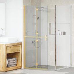 Perete de dus Walk-in Altele auriu si transparent 80 x 190 cm GartenMobel Dekor