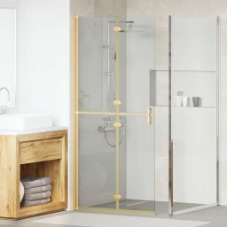 Perete de dus Walk-in Altele auriu si transparent 90 x 190 cm GartenMobel Dekor