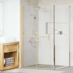 Perete de dus Walk-in Altele auriu si transparent 100 x 190 cm GartenMobel Dekor