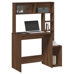 Birou cu rafturi, stejar maro, 100x45x140 cm, lemn compozit GartenMobel Dekor