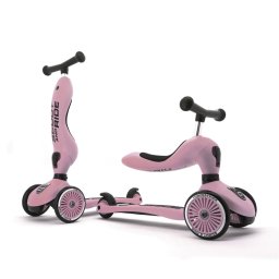 Trotineta copii transformabila 2 in 1 Scoot and Ride HighwayKick 1 Rose