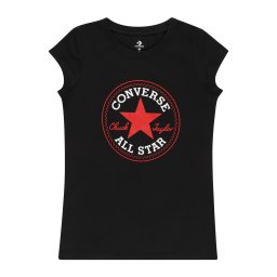 CONVERSE Tricou roșu / negru / alb