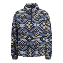 JACK & JONES Pulover 'Diamond' bej / albastru / negru
