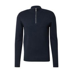 DAN FOX APPAREL Pulover 'Roman' albastru închis