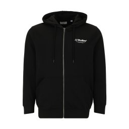 Jack & Jones Plus Hanorac 'JJESOHO' negru / alb