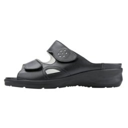 Papuci dama, negru, din piele naturala, cu talpa joasa, comozi, Waldlaufer 811503-316-001-Merle-Negru (Marime: 41)