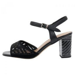 Sandale dama, negru, elegante, din piele naturala, cu toc, Epica JI1L490-M316-Y540CT-01-Z-Negru (Marime: 40)