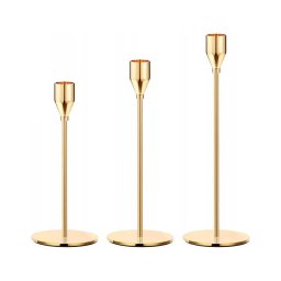 Set 3 sfeșnice aurii