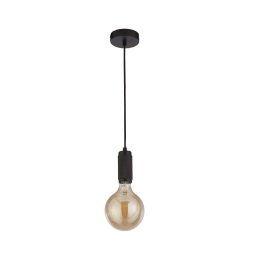 Searchlight 77651BK - Pendul pe cablu SUSPENSION 1xE27/60W/230V, negru