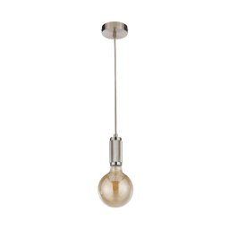 Searchlight 77651SS - Lustră suspendată cu cablu SUSPENSION 1xE27/60W/230V argintie