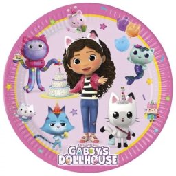 Gabi casa de păpuși - farfurii de hârtie - 23 cm- 8 bucăți
