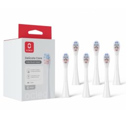 Set 6 capete de schimb pentru periuta de dinti electrica Oclean Delicate Care, Moale, Pentru copii, DuPont Fiber cu fluorura, Alb