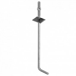 Tija metalica tip L, 350 400 mm, Ø 12 mm, otel natur, pentru fixare cosoroaba de grinda din beton (Lungime: 400 mm)