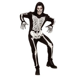 Costum schelet negru infricosator - l marimea l
