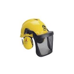 Cască de protecție cu vizieră din plasă și căști antifonice, model G22D/H510
