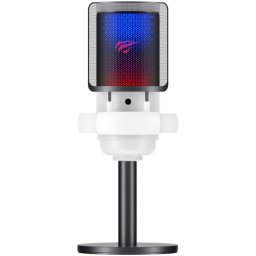 Microfon HVGK-GK50-WH, Cu fir, 70 dB, Alb