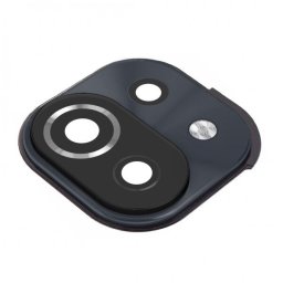 Piese si componente Geam Blitz - Geam Camera Spate Xiaomi Mi 11 Lite 5G / 11 Lite, cu Rama, Negru