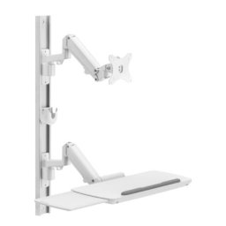 Suport monitor BM-MED02-2, 17"-43”, Max.12 kg, Alb