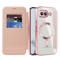 Husa Techsuit SmartMag Book - Husă tip carte (flip) - compatibil cu Google Pixel 9a - culoare Roz
