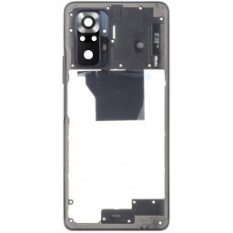 Piese si componente Carcasa Mijloc - Geam Camera Spate Xiaomi Redmi Note 10 Pro, Gri