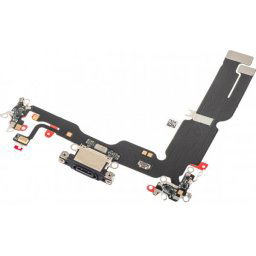 Piese si componente Banda cu Conector Incarcare - Microfon Apple iPhone 15 Plus, Negru