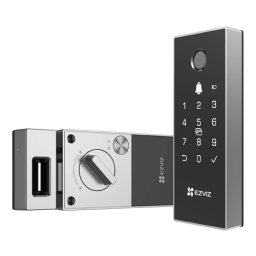 Yală inteligentă Wi-Fi cu amprentă, cod, card și acces de la distanță, sonerie și alarmă anti-furt, EZVIZ CS-DL03(WBCP)