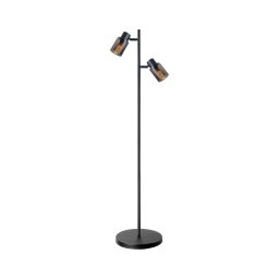 Lampadar REBECCA 2xE14/8W/230V negru/fumuriu