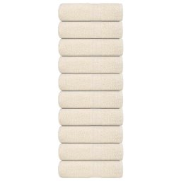 Prosoape pentru oaspeti 10 buc crem 360 g/m² 100% bumbac GartenMobel Dekor