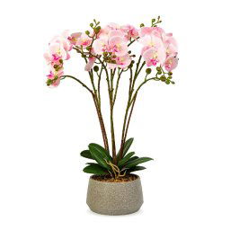 Decorațiune cu plantă artificială – Orhidee roz – 58 cm