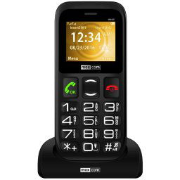 Telefon mobil MaxCom Comfort MM 426, Dual SIM, Black + Stand incarcare
