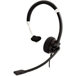 V7 HU411 casca audio & casca cu microfon Casti Prin cablu Banda de fixare pe cap Birou/Call center Negru (HU411)