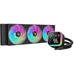 Cooler CPU Deepcool LQ360 RGB, racire lichida, compatibil AMD si Intel, 3 ventilatoare, Negru