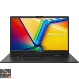 Laptop ASUS Vivobook Go 15 E1504FA, Display 15.6'' FHD 1920x1080, Procesor AMD Ryzen™ 5 7520U, Memorie RAM 8GB LPDDR5, Capacitate de stocare 512GB SSD, Placa video integrata AMD Radeon 610M, Negru (INT Keyboard)