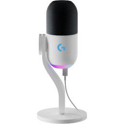 Microfon Logitech G Yeti GX RGB, USB, cu fir, 50 - 18000 Hz, Alb