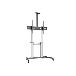 Stand TV cu roti Equip 650631, 60"-100", sarcina maxima 100 kg, Negru-Argint