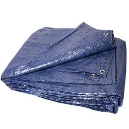 Prelată 5x8 albastră cu inele metalice