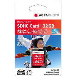 Card memorie Card de memorie SDHC AgfaPhoto High Speed UHS I 32 GB, U1, V10, Class 10, Citire 80 MB/s / Scriere 20 MB/s